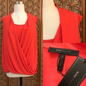 BCBGMaxAzria Orange Top Size XS